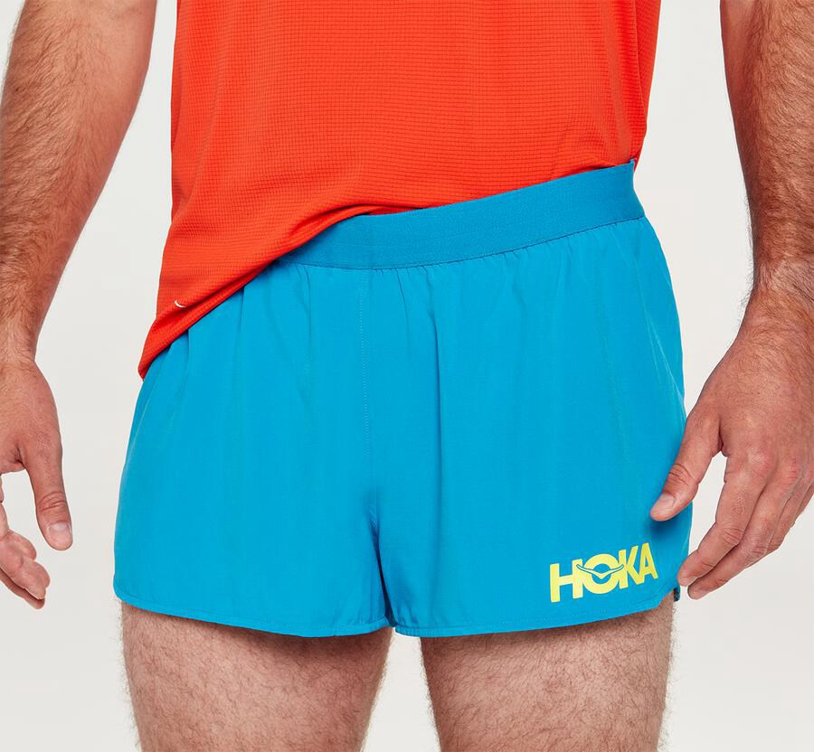 Pantalones Cortos Hoka One One Hombre Azules - Performance - HQZK92435